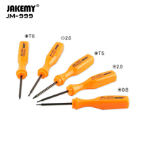JM-999 pour OEM – Nouveau kit de tournevis de précision 5-en-1 multi-têtes (Phillips/Torx) en chrome, portable et durable, pour bricolage