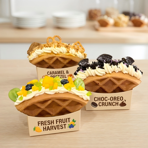 Cajas Personalizadas para Mini Hamburguesas, Bandeja para Pan Tostado, Caja de Empaque para Sándwiches, Hot Dogs, <span class=keywords><strong>Donuts</strong></span>, Waffles de Huevo, Contenedores para Comida para Llevar - Product Image 2