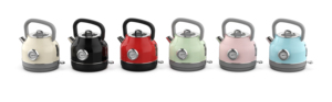 Bouilloire électrique rétro en acier inoxydable 1,7 L, sans fil, avec thermomètre, pour la maison - Product Image 2
