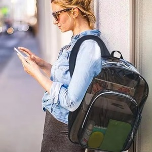 Échantillon gratuit : Sac à dos transparent robuste, grand sac à dos transparent, sac à dos transparent pour le collège, le travail, la sécurité, les voyages - Product Image 3