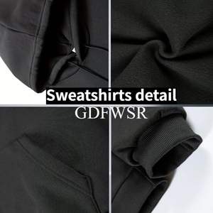 Sweat à capuche respirant imprimé écologique motif solide hiver lourd survêtement strass Technique léger - Product Image 6