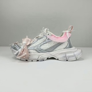 Baskets décontractées pour femmes de haute qualité, chaussures de marche tendance avec fermeture élastique et nœud décoratif, couleurs mélangées, styles tendance 2026 - Product Image 2