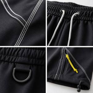 <span class=keywords><strong>Pantaloni</strong></span> Larghi da <span class=keywords><strong>Uomo</strong></span> Utility Techwear Streetwear con Cuciture a Doppio Ago a Contrasto, Tasche con Cerniera e Anello a D sul Fianco, Regolabili - Product Image 2