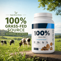 Isolat de protéines de lactosérum 100% nourri à l'herbe, sans gluten, sans sucre, favorise l'amélioration de la densité osseuse et OEM