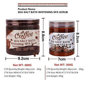 Sal de Baño Exfoliante Antiaceite de Café de Marca Privada para Eliminar Células Muertas de la Piel - Product Image 5