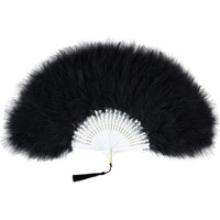 Éventail de plumes de paon des années 1920, grand Gatsby, accessoires de fête, de danse, Antique, classique, pliable, accessoires de spectacle Cheongsam