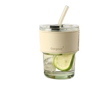 Vente en gros de bocaux d'avoine de nuit de 10oz 300ml avec couvercle et cuillère bocaux en verre à flocons d'avoine avec couvercle pour le petit déjeuner