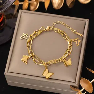 Nuovo stile non sbiadito bracciale in acciaio al titanio per le donne in stile versatile decorazione a mano braccialetto di moda gioielli per le ragazze