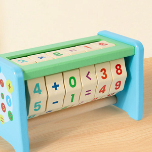 Cube numérique en bois pour enfants, calculatrice éducative mixte (<span class=keywords><strong>addition</strong></span>, soustraction, <span class=keywords><strong>multiplication</strong></span>, division) - Product Image 4