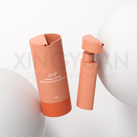 XINGYUAN Bouteilles sous vide de lotion de soin de la peau en plastique personnalisé PETG Bouteille sans air à double chambre Sérum de luxe