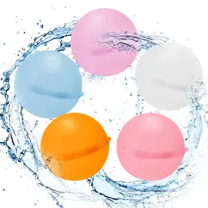 Syh60 Reusable Water Balloons Glow In The Dark Water Balls Silicone Splash Ball With Mesh Bag Quick-Fill Water Bomb