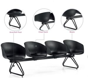 Silla de espera de 3 plazas con estructura metálica para aeropuerto, hospital, estación de tren y áreas de espera públicas. - Product Image 1