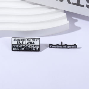 Broches Esmaltados 3D con <span class=keywords><strong>la</strong></span> Leyenda '<span class=keywords><strong>Libertad</strong></span> de Expresión', 'Desconforme con lo que Dices, pero te Defenderé hasta <span class=keywords><strong>la</strong></span> Muerte', 'Dilo', Insignia - Product Image 2