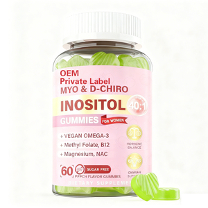 OEM ODM MYO & D-키로 2050mg 이노시톨 구미 오메가 3 B12 마그네슘 NAC 메틸 폴레이트 호르몬 균형 및 난소 지원 - Product Image 1