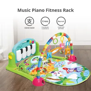 Promotion Tapis d'Éveil Musical avec <span class=keywords><strong>Piano</strong></span> pour Pieds de Bébé Cadre de Fitness pour Nouveau-Né en Plastique pour Pique-Nique et Jeu - Product Image 3