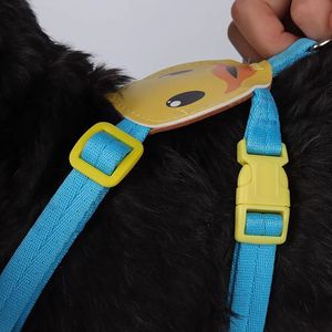 Cartoon Pet Harness and Leash Set Adjustable Polyester Breathable Dog Vest <b>Chest</b> Strap for <b>Small</b> Medium Dogs Puppy Walking - Product Image 6
