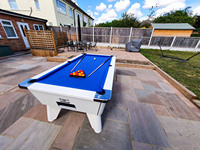 Belle conception 3 en 1 Table de billard d'extérieur convertible de 7 pieds 8 pieds 9 pieds avec table à manger et table de tennis et lit en ardoises