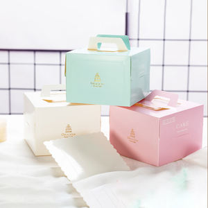 Easy <strong>to</strong> Carry 2022 Hot Sale Pop up Style <strong>Where</strong> <strong>to</strong> <strong>Buy</strong> Cake <strong>Boxes</strong> in Bulk Souffle Cake Sweet Bakery Packaging Box With Handle - Product Image 2