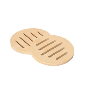 Tapetes Aislantes de Calor de Bambú Redondos de Color Sólido para Vajilla y Uso en la Cocina - Product Image 5