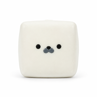 Jouet Squishy Tofu en forme de phoque à remontée lente, ultra-doux et malléable, balle anti-stress avec visage mignon pour enfants et adultes