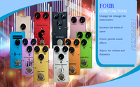 Pédale de guitare électrique OEM avec retard de surcharge de distorsion Chorus Réduction du bruit Effets de vente au détail directs d'usine pour amplificateur de basse