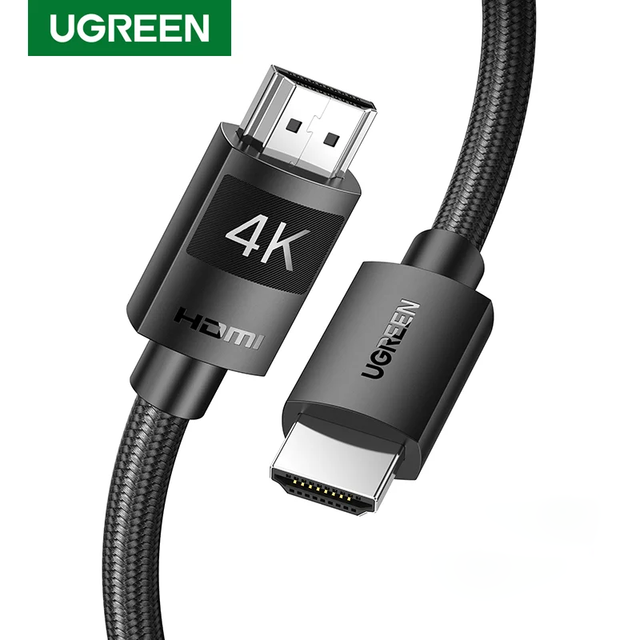 UGREEN HDMI Cable 4K 60Hz High Speed PVC Nylon Braided HDMI 2.0 Cable PS4 Xbox Aux Ethernet HDMI Compatible Cables