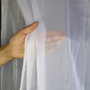 Valance and swagdenierhigh-t-quality Silk Chiffon Fabric 120D Sheer Chiffon gasa blanca telón <span class=keywords><strong>de</strong></span> fondo <span class=keywords><strong>para</strong></span> la decoración - Product Image 1