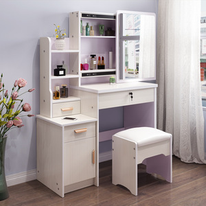 <span class=keywords><strong>Table</strong></span> de maquillage en verre blanc lumineux à LED pour chambre à coucher, <span class=keywords><strong>table</strong></span> de maquillage avec miroir LED et tiroir - Product Image 4