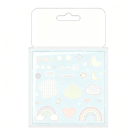 Étui de protection carré transparent en PVC pour badges d'anime et de manga, porte-clés, pochette de présentation anti-usure, accessoire de rangement pour objets de collection