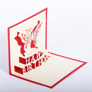 Cartes de vœux d'<span class=keywords><strong>anniversaire</strong></span> en papier fait main, cartes de vœux 3D pop-up, papillon - Product Image 5