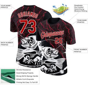Maillot de pêche personnalisé à manches courtes avec motif poisson, T-shirt respirant à séchage rapide UPF 50, vêtement de sport unisexe - Product Image 1