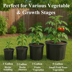 Vente en gros d'usine : Pots de fleurs en plastique épaissis pour semis, avec trous, pour jardin, pelouse et cour, utilisables en intérieur et en extérieur - Product Image 5
