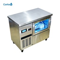 Machine à glaçons rapide avec barre lumineuse bleue, personnalisable, multi-tension, pour restaurant