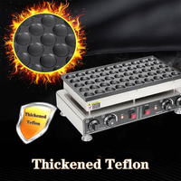 110V 220V personnalisé 50 trous Poffertjes Machine en acier inoxydable Surface Mini muffin en forme de coeur faisant la Machine / Mini crêpe