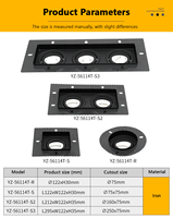 Cuadrado empotrado negro ajustable techo Downlight titular GU10 Socket o MR16 Base LED focos