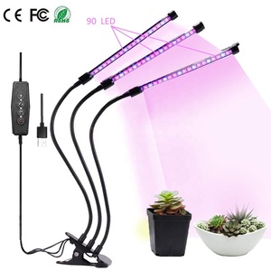 ไฟปลูกต้นไม้ LED 4/8/12H ควบคุมเวลาอัตโนมัติไฟ36W สามหัว USB สำหรับต้นกล้าดอกไม้ผักเรือนกระจกอลูมิเนียม - Product Image 2