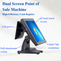 Venta al por Mayor de Fábrica: Terminal Punto de Venta (TPV) con Pantalla Táctil de 15 Pulgadas, Pantalla Dual, Hardware Todo en Uno, Caja Registradora para Comercio Minorista