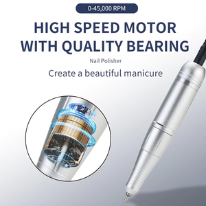 Lima Eléctrica Portátil para Uñas, Máquina <span class=keywords><strong>Profesional</strong></span> para Remover Uñas, Motor sin Escobillas de 45,000 RPM, Funciona con Batería de Plástico, V9 - Product Image 4