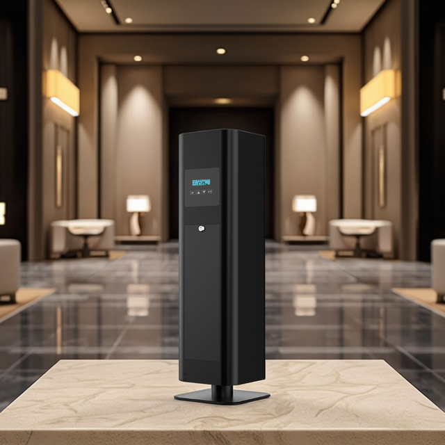 2025 Hotel Waterless Air Aroma Diffuser Wifi & BT Scent Diffusion Humidifier Large Tower Aromatherapy Air Fresh Machine