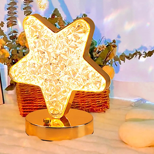 Lámpara de Escritorio LED Recargable, Luz Ambiental Regulable, Diseño Simple de Luna y Estrellas, Regalo Festivo, Luces de Navidad - Product Image 5