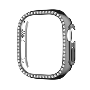 เคสพีซีติดเพชรอิเล็คโทรเพลทสำหรับแอปเปิ้ลวอทช์ S10 <span class=keywords><strong>S8</strong></span>ขนาด41มม. 49มม. 40มม. 44มม. 42มม. 46มม. บั๊มเปอร์กระจกนิรภัยแบบอัลตร้าบั๊มเปอร์ - Product Image 6