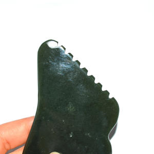 Gua Sha Alat Wajah Nephrite Guasha dengan Tepi Halus Digunakan untuk Fisioterapi dan Akupunktur SPA untuk Pijat Wajah - Product Image 5