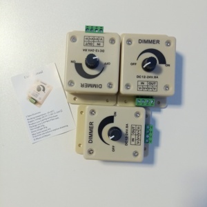 Led <span class=keywords><strong>Dimmer</strong></span> chuyển đổi DC 12V 24V 8A có thể điều chỉnh độ sáng đèn bóng đèn dải màu duy nhất ánh sáng cung cấp điện điều khiển - Product Image 1