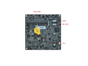 เมนบอร์ดอุตสาหกรรม NANO1F 4K VGA LVDS EDP พร้อมซีพียู Alder Lake ซีรีส์ N - Product Image 2
