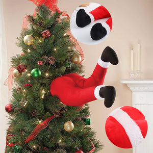 Juego de Adornos Colgantes de Peluche de Pierna de Duende de Santa Claus Rojo y Blanco Festivo, Decoración Navideña Temática para el Hogar, Pierna de Duende de Peluche para <span class=keywords><strong>Navidad</strong></span> - Product Image 5
