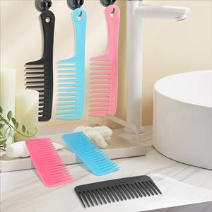 Wholesale Custom Logo Multicolor Plastic Wide Tooth <strong>Comb</strong> High Quality Antistatic Hairdressing <strong>Comb</strong> for Salon and Home - Product Image 5