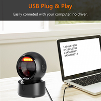 Netum A5 A6 Desktop 2D Escáner de código de barras omnidireccional Plug-and-Play para supermercado POS Tienda de conveniencia Pago de ventas