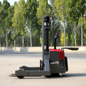 Chariot élévateur électrique Solreign <span class=keywords><strong>CDD</strong></span> 1,6t 1600kg, élévateur à palettes marcheur 4m, batterie lithium 48V, déplaceur latéral hydraulique - Product Image 1
