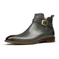 Sepatu Boots Chelsea Chukka Pria Kulit Sapi Berkualitas Tinggi, Formal, Tahan Air, Penambah Tinggi, Anti-Selip, Musim Dingin Gugur