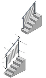 Modern Design Black <strong>Metal</strong> <strong>Handrails</strong> <strong>for</strong> Outdoor <strong>Steps</strong> &amp; Front Porch Wire Railing Deck Railings Durable Steel <strong>Handrail</strong> <strong>for</strong> Stairs - Product Image 2